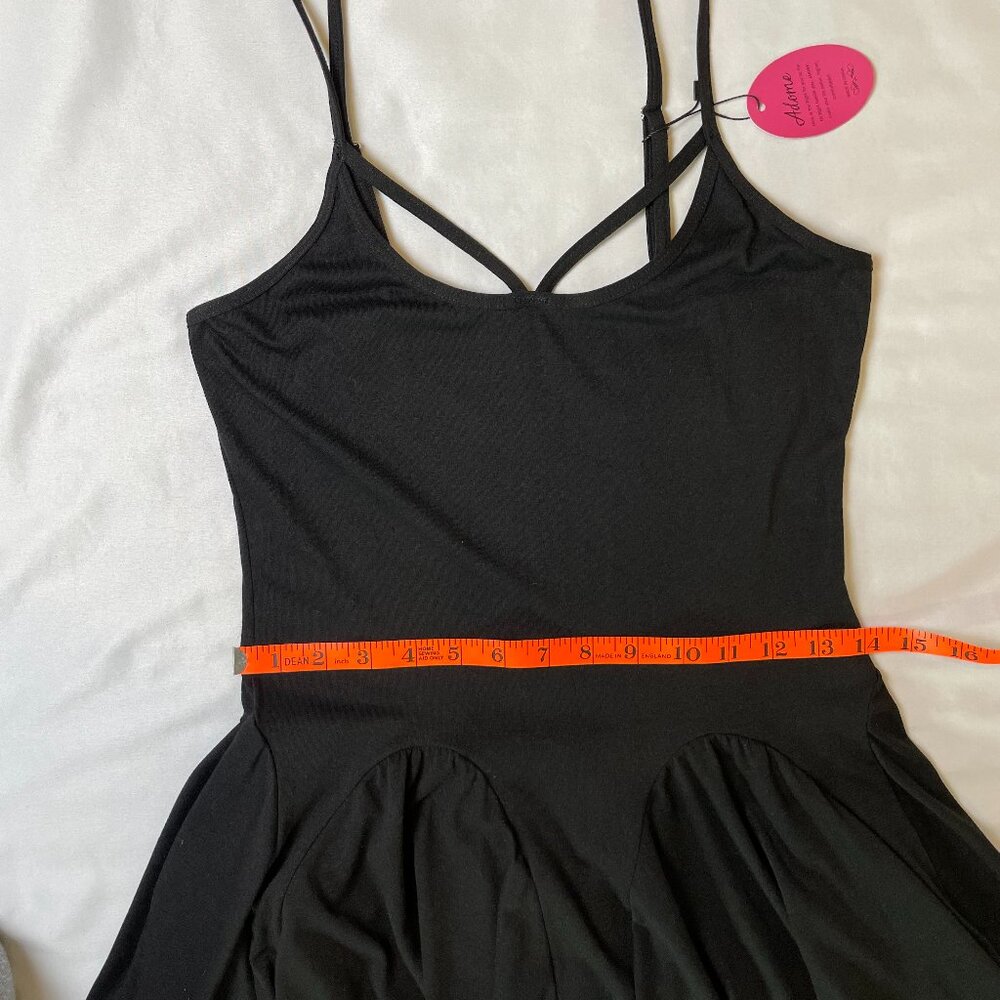 NWT Adome Mini Sexy Strappy Dress Black Sleeveless Spaghetti Straps Size S - Picture 6 of 9